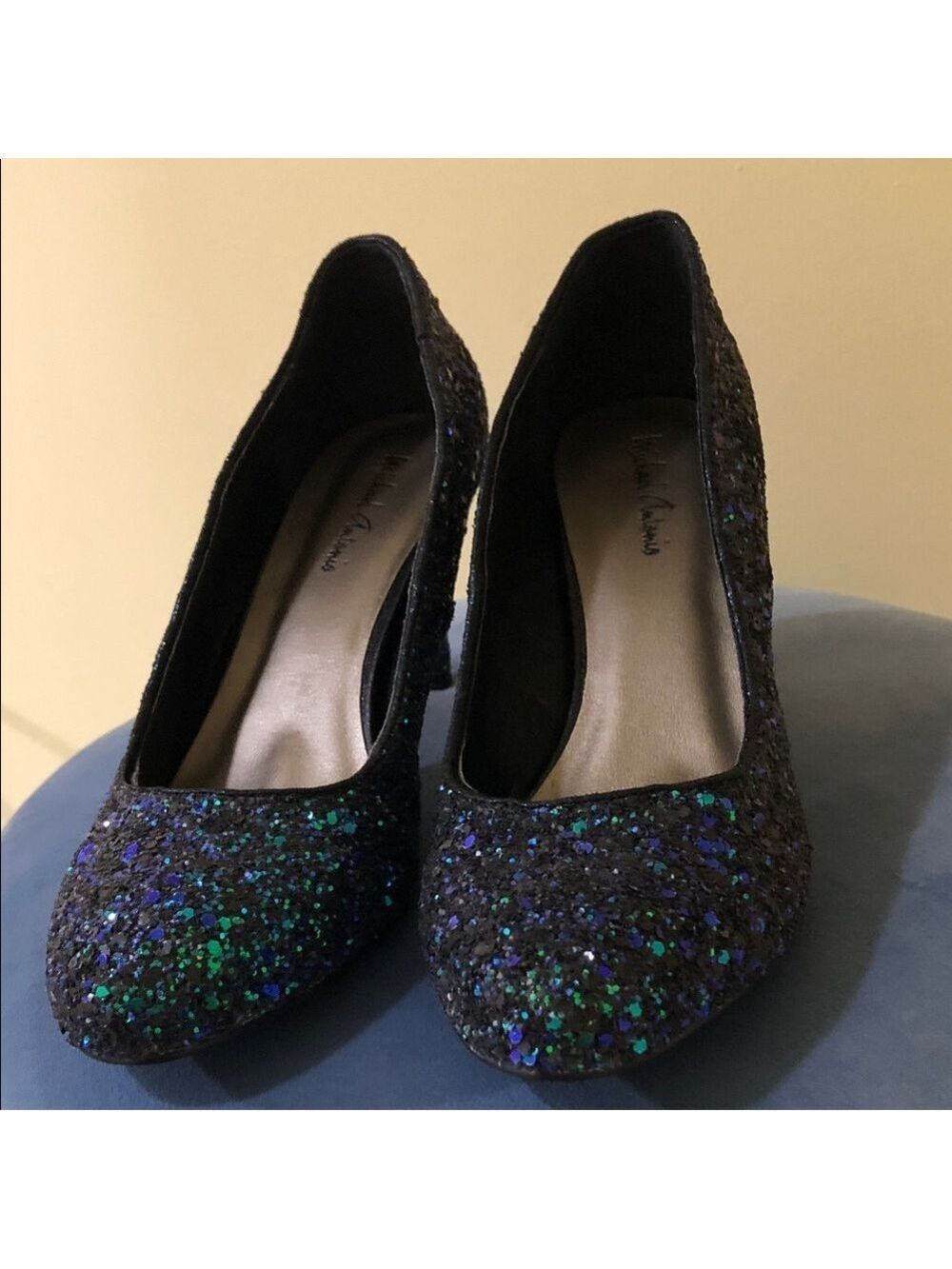 Michael Antonio Black iridescent Women’s night evening pumps women Heels 7.5
🌸 - Picture 4 of 13